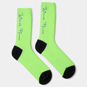 IHR NAME Personalisierte hellgrüne Crew Socken