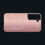 Ihr Name Personalisierte Rose Gold Blush Glitzer Samsung Galaxy Hülle<br><div class="desc">Individuelle Name Text Rose Gold Blush Glitzer Sparkle Personalisiert Geburtstag - Geburtstag oder Hochzeitsgeschenk / Beißig - Fügen Sie Ihren Namen - Text oder Entfernen - Make Your Special Gift - Neu formatieren und verschieben oder entfernen und fügen Sie Text / Elemente mit Anpassungstool. Design von MIGNED. Bitte schauen Sie...</div>