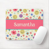 Ihr Name Pink farbenfrohe Herzen lächelt Inspirivi Mousepad (Mit Mouse)