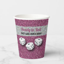 Ihr Name Pink Sparkle Dice Bunco 