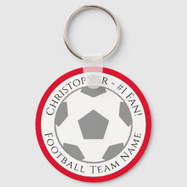 Ihr Name plus Football Team Name Schlüsselanhänger