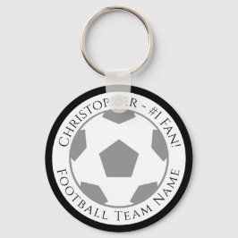 Ihr Name plus Football Team Name Schlüsselanhänger