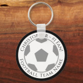 Ihr Name plus Football Team Name Schlüsselanhänger (Rückseite)