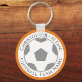 Ihr Name plus Football Team Name Schlüsselanhänger (Rückseite)