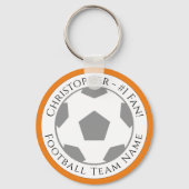 Ihr Name plus Football Team Name Schlüsselanhänger (Rückseite)
