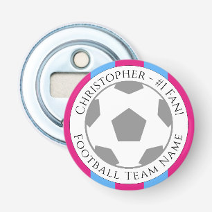 Ihr Name plus Name des Fußballteams Flaschenöffner