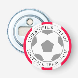 Ihr Name plus Name des Fußballteams Flaschenöffner