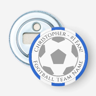 Ihr Name plus Name des Fußballteams Flaschenöffner