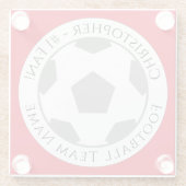Ihr Name plus Name des Fußballteams Glasuntersetzer (Rückseite)
