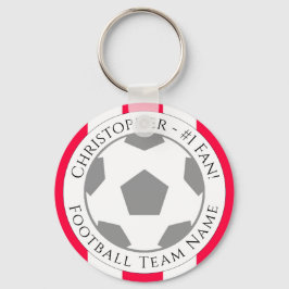 Ihr Name plus Name des Fußballteams Schlüsselanhänger