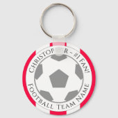 Ihr Name plus Name des Fußballteams Schlüsselanhänger (Rückseite)