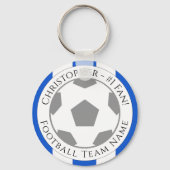 Ihr Name plus Name des Fußballteams Schlüsselanhänger (Rückseite)