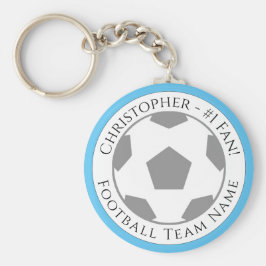 Ihr Name plus Name des Fußballteams Schlüsselanhänger