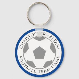 Ihr Name plus Name des Fußballteams Schlüsselanhänger