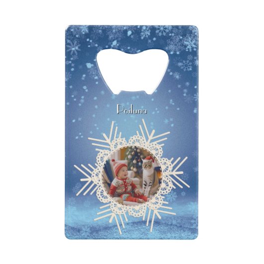 [Ihr Name] Poiluna Weihnachten Geldbeutel Flaschenöffner (Rückseite)