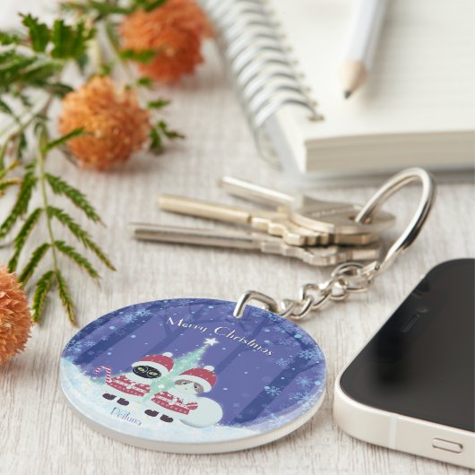 [Ihr Name] Poiluna Weihnachten Schlüsselanhänger (Vorderseite rechts)