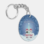 [Ihr Name] Poiluna Weihnachtskreis Schlüsselanhänger (Vorderseite links)