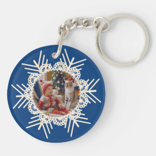 [Ihr Name] Poiluna Weihnachtskreis Schlüsselanhänger