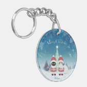 [Ihr Name] Poiluna Weihnachtskreis Schlüsselanhänger (Vorderseite links)