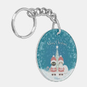 [Ihr Name] Poiluna Weihnachtskreis Schlüsselanhänger (Vorderseite links)