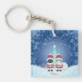[Ihr Name] Poiluna Weihnachtsplatz Schlüsselanhänger