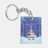 [Ihr Name] Poiluna Weihnachtsplatz Schlüsselanhänger (Vorderseite links)