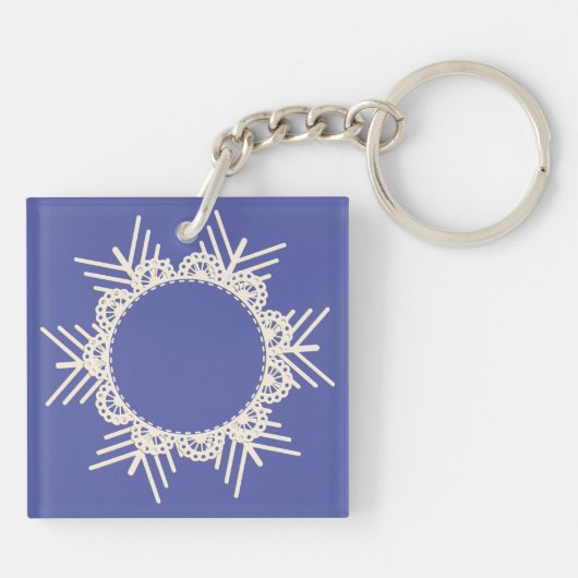 [Ihr Name] Poiluna Weihnachtsplatz Schlüsselanhänger (Rückseite)