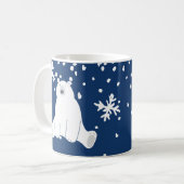 Ihr Name Polar Bear in Snowy Winter Kaffeetasse (Vorderseite Links)