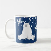 Ihr Name Polar Bear in Snowy Winter Kaffeetasse (Links)