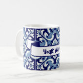 Ihr Name portugiesischer Fliese Kaffeetasse (Vorderseite Links)