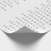 Ihr Name Professional Kreativ Schwarz Weiß Geschenkpapier (Ecke)