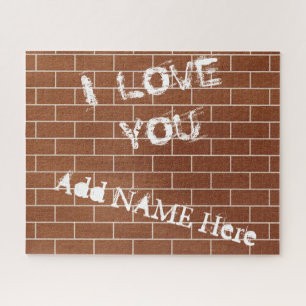 Ihr Name Puzzle - Eine Ziegelmauer - Ich Liebe Sie
