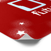 Ihr Name Raketenraumjungs rotes Poster (Ecke)