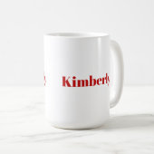 Ihr Name Red Letter Coffee Tasse (VorderseiteRechts)
