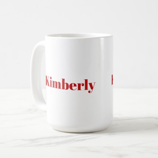 Ihr Name Red Letter Coffee Tasse (Vorderseite Links)