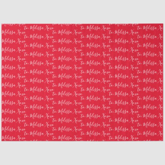 Ihr Name Red Seidenpapier (Vorderseite)