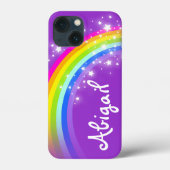 Ihr Name Regenbogen lila Case-Mate iPhone Hülle (Rückseite)