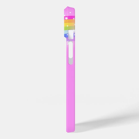 Ihr Name Regenbogen rosa Sterne Case-Mate iPhone Hülle (Rückseite / Links)