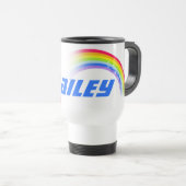 "Ihr Name" Regenbogenreise / Kinderclub Blau Tasse (VorderseiteRechts)