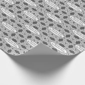 Ihr Name Retro Weihnachtsschattierungen von Gray M Geschenkpapier (Ecke)