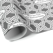 Ihr Name Retro Weihnachtsschattierungen von Gray M Geschenkpapier (Rolleneckpunkt)