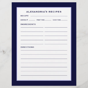Ihr Name + Rezeptorseite   Einfache Marine und Wei