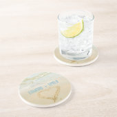 Ihr Name Sandy Beach Herz Untersetzer (Seite)