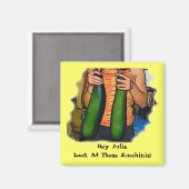 Ihr Name schaut euch die Zucchinis-Nationalfeierta Magnet (Vorderseite/Rückseite)