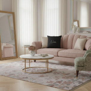 Ihr Name Schrift elegant chic Schwarzweiß Kissen