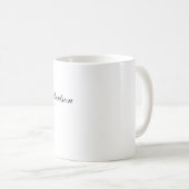 Ihr Name Schwarz-weiß Schlicht Minimalistisch Kaffeetasse (VorderseiteRechts)