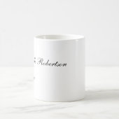 Ihr Name Schwarz-weiß Schlicht Minimalistisch Kaffeetasse (Mittel)