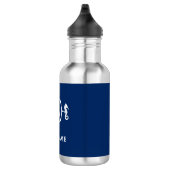 Ihr Name Seepferd Ankerblau Edelstahlflasche (Rechts)