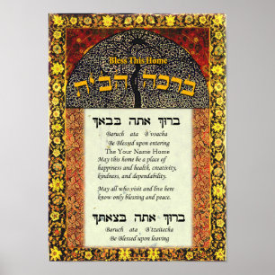 Ihr Name Segen für die Zuhause Poster