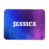 Ihr Name Shades of Blue & Lila Magnet (Horizontal)